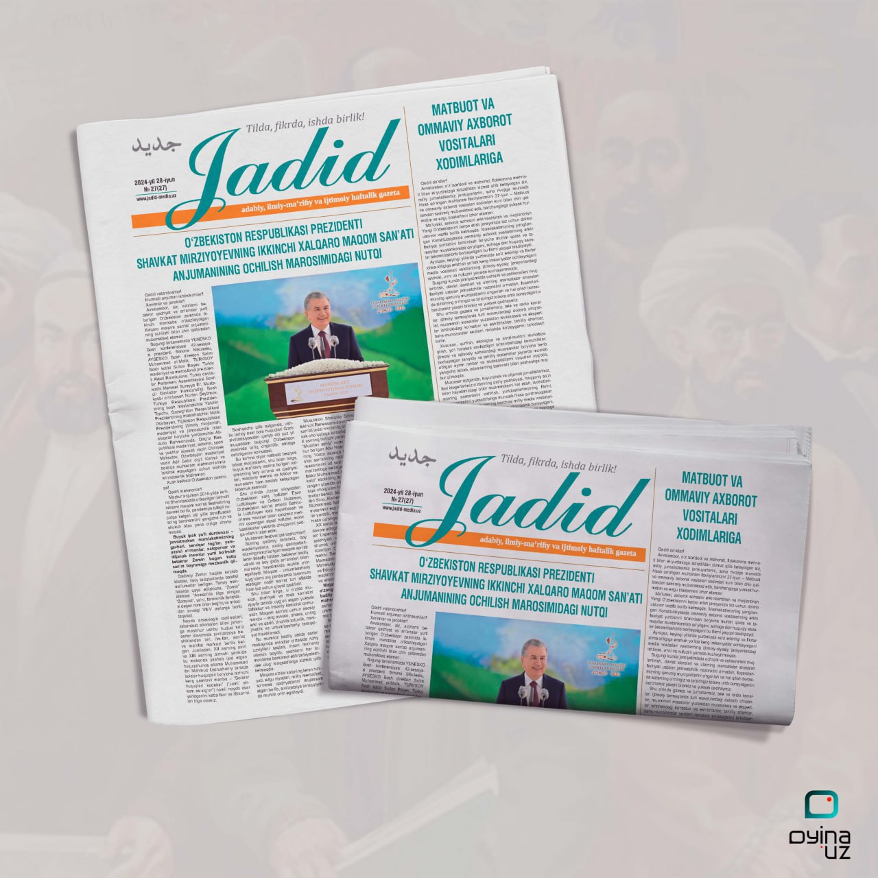 “Jadid” gazetasining 27-soni nashr etildi
