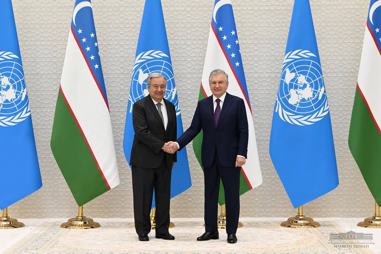 Prezident Koʻksaroy qarorgohida BMT Bosh kotibi bilan uchrashuv oʻtkazdi