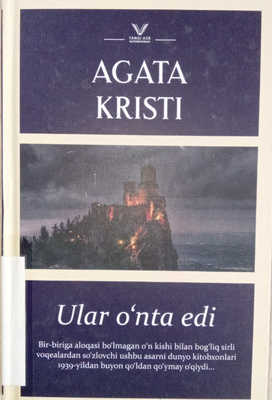 Agata Kristining "Ular o'nta edi" kitobi.