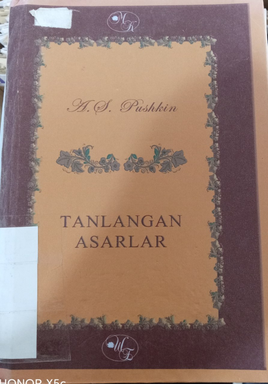 A.S.Pushkinning  "Tanlangan asarlar " kitobi