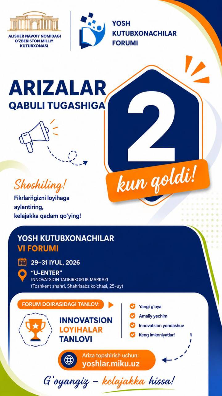YOSH KUTUBXONACHILAR  VI FORUMI